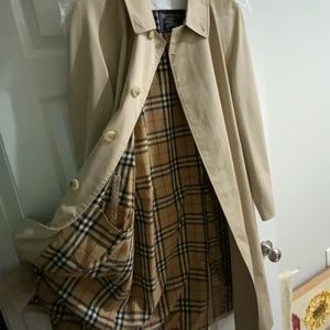 Burberry Nova Check Khaki Men’s Trench Coat  sz 56
